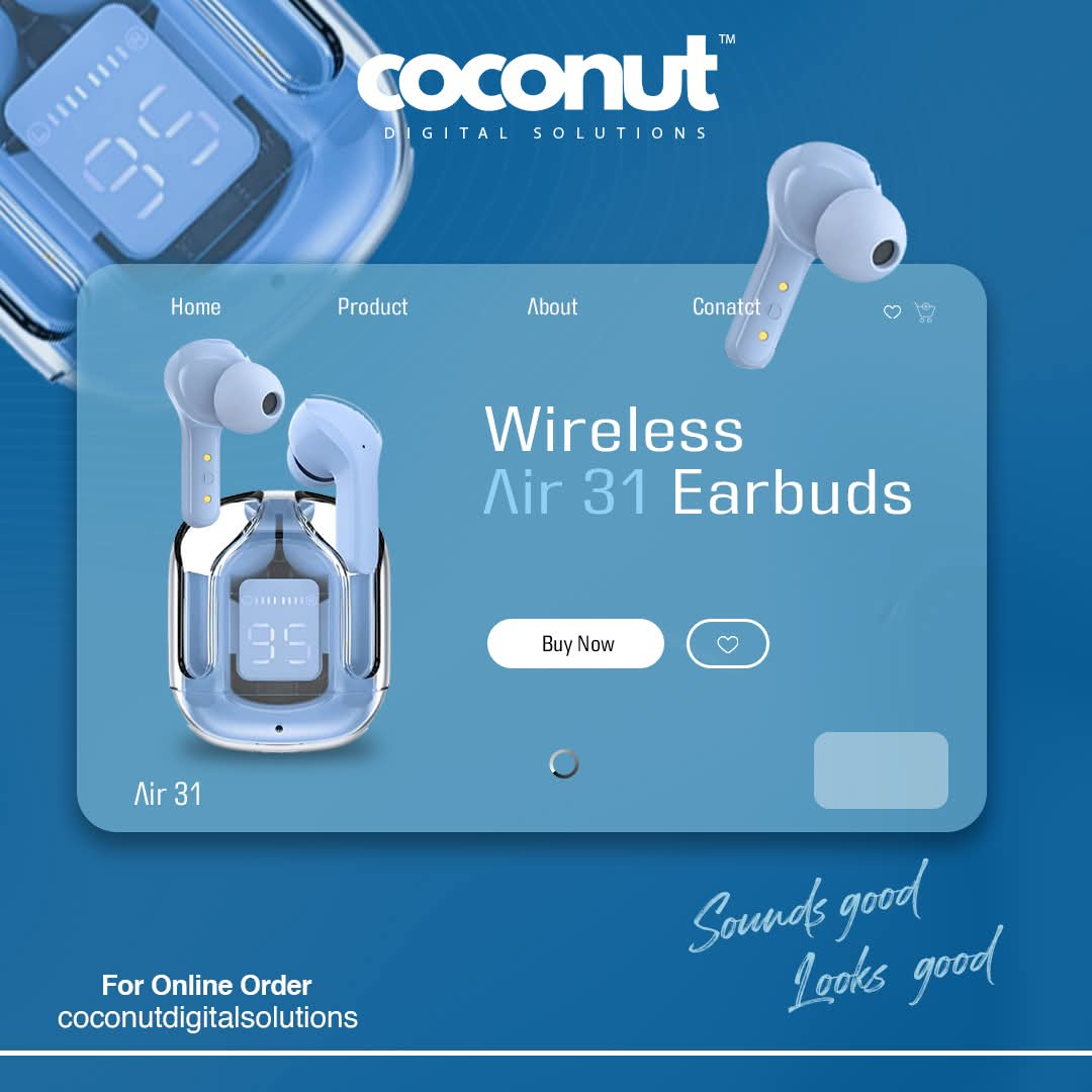 Air 31 TWS Transparent Earbuds