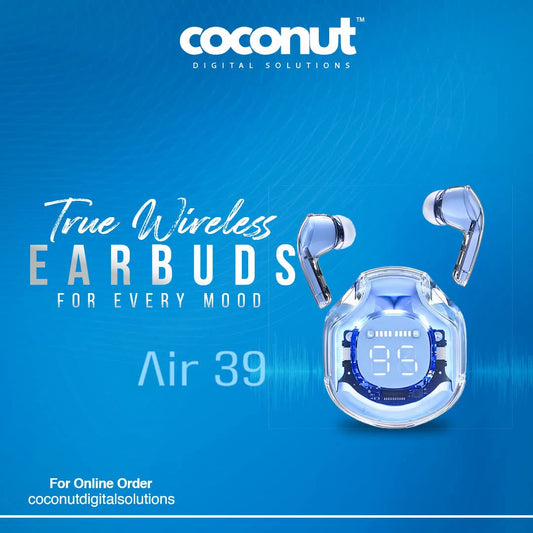 Air 39 Transparent Ear Buds Fashion ENC